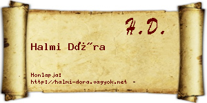 Halmi Dóra névjegykártya